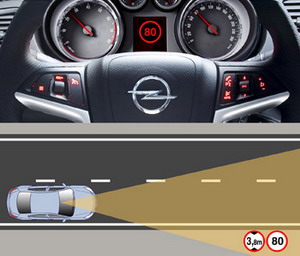 Действие системы Opel Eye. Иллюстрация с сайта auto.lenta.ru.