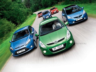Ford Fiesta, Hyundai i20, Honda Jazz, Skoda Fabia, Chevrolet Aveo и Mazda 2. Фото Степана Шумахера с сайта autoreview.ru Ford Fiesta, Hyundai i20, Honda Jazz, Skoda Fabia, Chevrolet Aveo и Mazda 2. Фото Степана Шумахера с сайта autoreview.ru