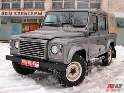 Land Rover Defender 110 пикап. Фото Дарьи Сорокиной с сайта AutoWeek.ru Land Rover Defender 110 пикап. Фото Дарьи Сорокиной с сайта AutoWeek.ru