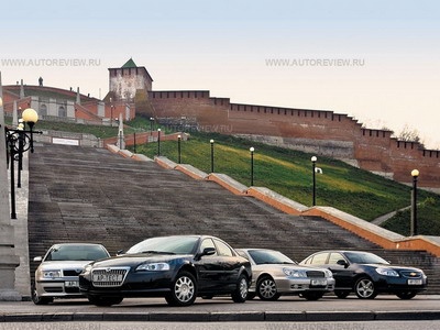 Skoda Octavia Tour, Chevrolet Epica, Hyundai Sonata, Volga Siber. Фото Степана Шумахера с сайта autoreview.ru. Skoda Octavia Tour, Chevrolet Epica, Hyundai Sonata, Volga Siber. Фото Степана Шумахера с сайта autoreview.ru.