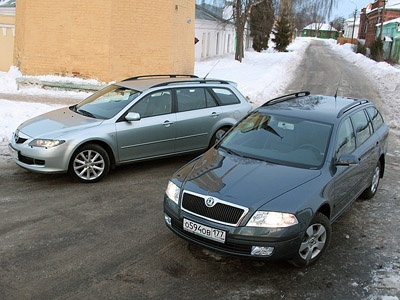 Mazda 6 и Skoda Octavia. Фото Михаила Цымбала и Дмитрия Ларченко, Лента.ру Mazda 6 и Skoda Octavia. Фото Михаила Цымбала и Дмитрия Ларченко, Лента.ру