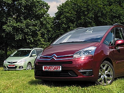 Citroen C4 Grand Picasso и Mazda 5. Фото с сайта whatcar.ru. Citroen C4 Grand Picasso и Mazda 5. Фото с сайта whatcar.ru.