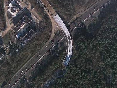 Строительство нового выезда из Куркино на МКАД. Фрагмент карты Google maps Строительство нового выезда из Куркино на МКАД. Фрагмент карты Google maps