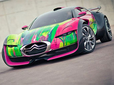 Citroen Survolt, разукрашенный Франсуазой Ньелли. Фото Citroen Citroen Survolt, разукрашенный Франсуазой Ньелли. Фото Citroen