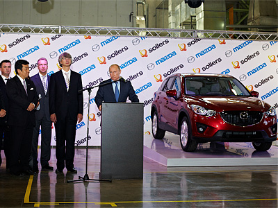 Владимир Путин на церемонии открытия производственного комплекса Sollers и Mazda Владимир Путин на церемонии открытия производственного комплекса Sollers и Mazda