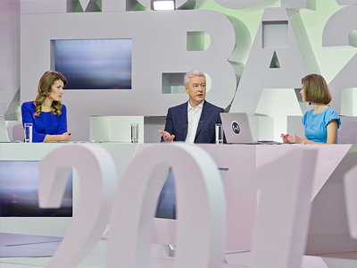 Сергей Собянин на телеканале «Москва 24» Сергей Собянин на телеканале «Москва 24»