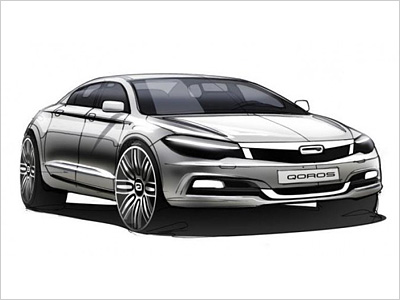 Эскизы модели Qoros Эскизы модели Qoros