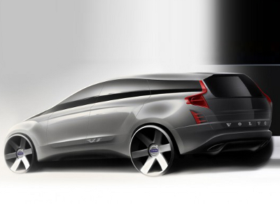 Дизайнерский скетч Volvo XC90 второго поколения Дизайнерский скетч Volvo XC90 второго поколения
