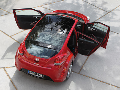 Hyundai Veloster с панорамной крышей Hyundai Veloster с панорамной крышей