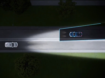 Иллюстрация работы Active High Beam Control Иллюстрация работы Active High Beam Control