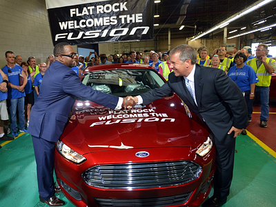 Запуск конвейер по сборке Ford Fusion (Mondeo) в Мичигане Запуск конвейер по сборке Ford Fusion (Mondeo) в Мичигане