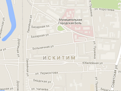 Улица Больничная в городе Искитима, Новосибирская область Улица Больничная в городе Искитима, Новосибирская область