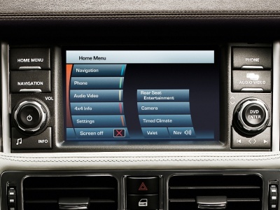 Land Rover Range Rover Sport. Сенсорный дисплей информационно-развлекательной системы Land Rover Range Rover Sport. Сенсорный дисплей информационно-развлекательной системы